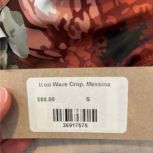 Albion Fit Icon Wave Swim Crop Messina Floral One-Shoulder Bikini Top Small - Picture 5 of 6